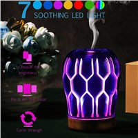 Colorful Bedside LED Night Light 3D Oil Aroma Diffuser Portable Humidifier Desk Table Lamp Christmas Gift Home Decor 90-100ml