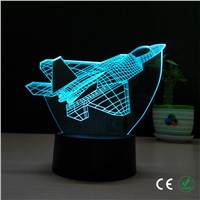 Creative package mail star trek warships 3 d light Star Wars series 7 colour touch atmosphere plug-in electric lamp
