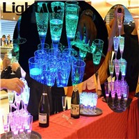2016 Newest High Quality Fashionable Night LED Champagne Glass Light Inductive Color Cup Goblet for Party Wedding Party KTV Bar