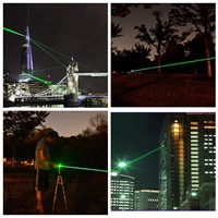 High quality green laser pointer pen 5m/w laser flashlight 500m for Professional Military Outdoor Game + 5 star cap beam light