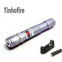 Tinhofire Check Laser 300mW Green Laser Pointer Pen Laser Flashlight + 18650 4000mah Battery+Charger