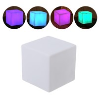 1PC 7-Colors Changing Night Light Square Shaped Cube LED Lamp Room Decor Kids Gift