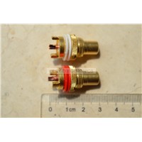 2x RCA Terminal Copper Alluvial Gold Pre-amplifier Chassis DAC Audio Signal