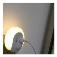 Smart LED Light Sensor Night Light with two USB charging interface DC 5V/2A output for Bathrooms Bedrooms