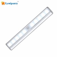 Lumiparty Portable 10 LED Wireless Motion Activated Closet LED Night Light Motion Detector Sensor Closet Cabinet Light Lamp