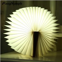 FangNymph convenient to carry Leather Folding LED Booklight Lamp Nightlight Rechargeable Atmosphere lights