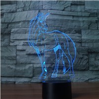 3D Acrylic Unicorn Night light Visual Led Table Lamp for Room Decoration Novelty Christmas Gift  USB Table Lamps