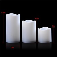 3pcs Romantic Candle Light Wireless Remote Control LED Fliker Flameless Candle Night Light For Wedding Party Holiday Decoration