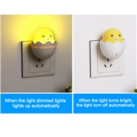 New EU Plug Duck AC110-220V Wall Socket Light-control Sensor LED Night Light Bedroom lamp