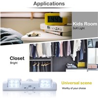 8 LED Night Light 3*AA Battery Power Operated Step Light for Cabinet Drawer Staircase Workshop Basement Garage Bedroom Lamp