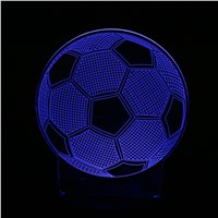 Creative 3D illusion Lamp LED Night Lights 3D Football Discoloration Colorful Atmosphere Lamp Bedroom Bedside Light