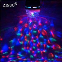 ZINUO E27 3W RGB LED Bulb Stage Light Auto Rotating Magic Disco Ball Stage Effect Party Lamp DJ lights dance party effect Lamp