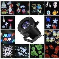 12 Patterns Christmas Laser Snowflake Projector Outdoor LED Waterproof DJ Disco Lights Home Garden Star Light Indoor Decoration