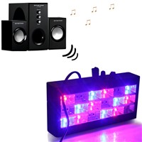 18 leds sound control led colorful/ White Stage Light  Disco Strobe Light Flash Light Club Stage Lighting Effect EU/US Plug
