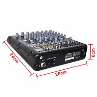 Freeboss SMR8 4 Mono + 2 stereo 8 channels 16 DSP good quality hot sell USB professional audio dj mixer