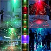 Laser Light 48 Patterns LED Projector DJ Gear Stage Lighting Red and Green Show With Blue Auto Sound active Professional Disco