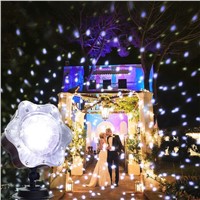 Trecaan Christmas Snow Laser Projector Lamps Snowflake Snowfall Garden LED Stage Light For New year Disco DJ Party Light