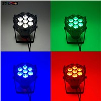 2pcs/lot LED Par Can 7x12W Aluminum alloy LED Par RGBW 4in1 DMX512 Wash dj stage light disco party light Dj Lighting