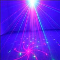 Red Blue LED Disco Light Stage Lighting Effect 18 Patterns Club Bar DJ Laser For Discos Mini Laser Projector Lumiere