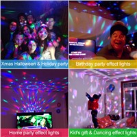 ZjRight IR Remote Crystal Rotating Ball LED Stage Light KTV bar Kids dancing birthday Holiday Xmas Halloween party effect lights