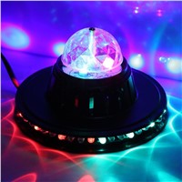 Crystal Magic Sound Activated Sunflower Shaped RGB LED Stage Light Night Lamp DJ Disco Bar Party Show Lighting 8W