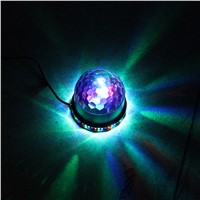 New LED Laser Projector 6 Colors Sound Auto Moving Club Disco Party Music Crystal Magic Ball Stage Effect Spot Light US/EU/UK