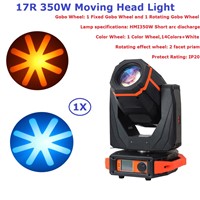 1Pcs Carton Package 17R 350W Beam Moving Head Spot Lights With 2 Rotating Facet Prism Professional Stage Dj Lighting Equipments
