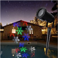 Moving Snowflake LED Landscape Laser Light Garden Projector Lamp Outdoor Xmas