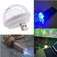 Universal Adaptor USB Mini LED Disco Light KTV Home Atmosphere Lights LED Crystal Ball Sound Activated Home Entertainment Light