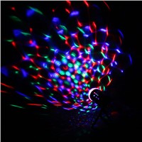 Mabor RGB 3W Crystal Auto Rotating Magic Ball Laser  Stage Light Show Lamp EU/US Plug