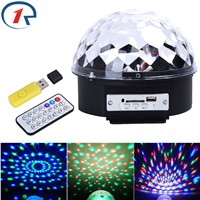 ZjRight Crystal Magic Ball RGB 6W*3 LED USB music Remote control Stage Light Disco club Party gift Strobe Lighting DJ table lamp