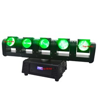 2017 High Quality 1Pcs/Lot 90W 5 Heads Moving Head Bar Light 5X12W RGBW 4IN1 LED Beam Light For Stage Dj Disco Laser Lights