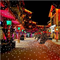 Thrisdar Christmas Snow Laser Projector Lamps Snowflake Snowfall Garden LED Stage Light For New year Disco DJ Party Light