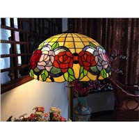 FUMAT European Style Stained Glass Floor Lamp Home Decor Rose shade Glass Floor Lights Stand For Living Room Fashion Floor Lamps
