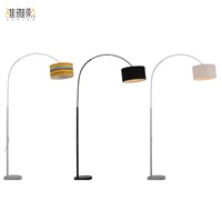 LED rainbow black and white color floor fashion fishing lamp living room bedroom study creative remote floor lamp
