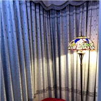 FUMAT Tiffany Stained Glass Floor Lamp For Living Room  Vintage Artistic Dragonfly &amp;amp;amp; Lotus Shade Warm LED Glass Shade Floor Lamp