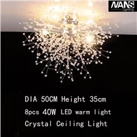 NANS Modern LED Crystal celling Lights vanity Cristal Lustre Lamp For Living Room  Celling Fixture for wedding / home decoration