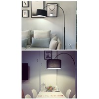 Nordic led eye protection vertical fishing floor lamp creative living room study bedroom bedside feeding table led lamp