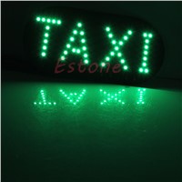 HOT 1PC 12V Auto Vehicles Car LED Windscreen Cab Sign Taxi Green Light LampFreeshipping -Y103