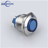 ABBEYCON high flush head 19mm metal waterproof vandal resistant pilot light signal lamp indicator IP67