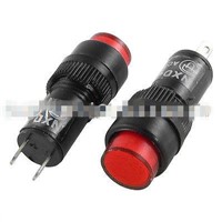 10pcs 12mm Thread Neon Indicator Pilot Signal Light Lamp AC 220V Red NXD-212