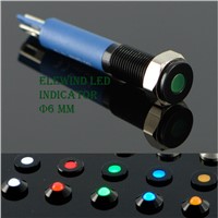 6mm Black waterproof IP67 LED Indicator Light  (New)(PM06F-D/G/12V/A)