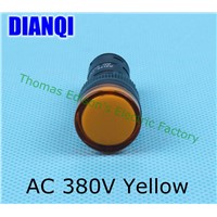 AC 380V 16mm LED Indicator Signal Light indicator lamp AD16-16C Yellow
