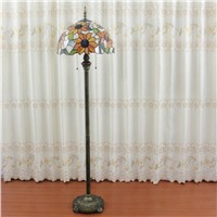 160CM European retro high - grade Tiffany floor lamps home decorations lights sunflower stained glass floor lamps