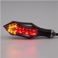 Newest 3in1 Creative Design Sword Shaped Motorcycle 12 LED Turn signals Light Brake and Warning Lights