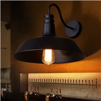 Black/Bronze American Village Cafe Terrace Wall Lamp Industrial Retro Outdoor Wall Lamps Iron Sconce Wall Lamp Light