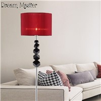 European style post-modern simple fashion personalized floor lamp living room bedroom bedside study vertical crystal floor lamp