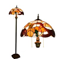 European Tiffany stained glass lamp decorated dining room bedroom garden grape American floorlamp Hotel Americano lighting E27