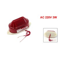 Ac 220V 3W Industrial Emergency Red Flash Warning Light Lamp