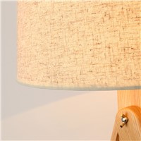 Modern Nordic wooden floor lamps wood Fabric lampshade tripod floor lamps for living room bedroom indoor home lighting fixture